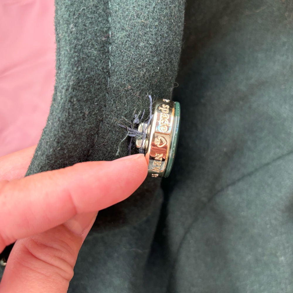 Kate Spade dark green wool blend peacoat | size small - Picture 11 of 12